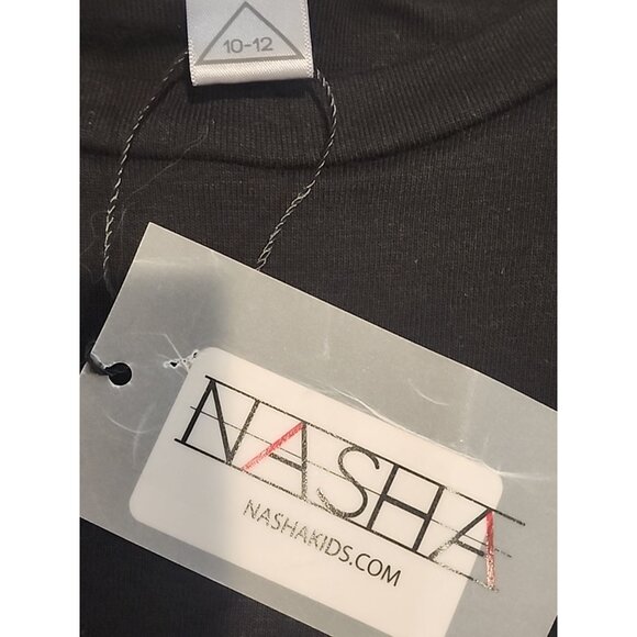 NASHA size 10 - 12 Girls black long sleeve formal party Dress cotton mesh skirt - Picture 5 of 7